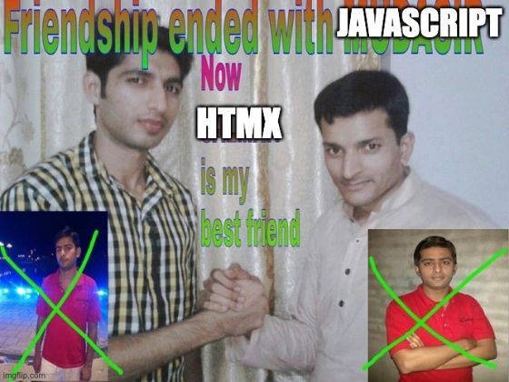 a meme about ending my friendship with javascript